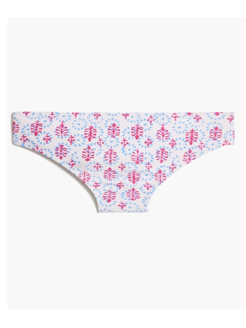 J. Crew Printed Mid-Rise Swim Bikini Bottom in Soft Cornflower Wild Size M NWT